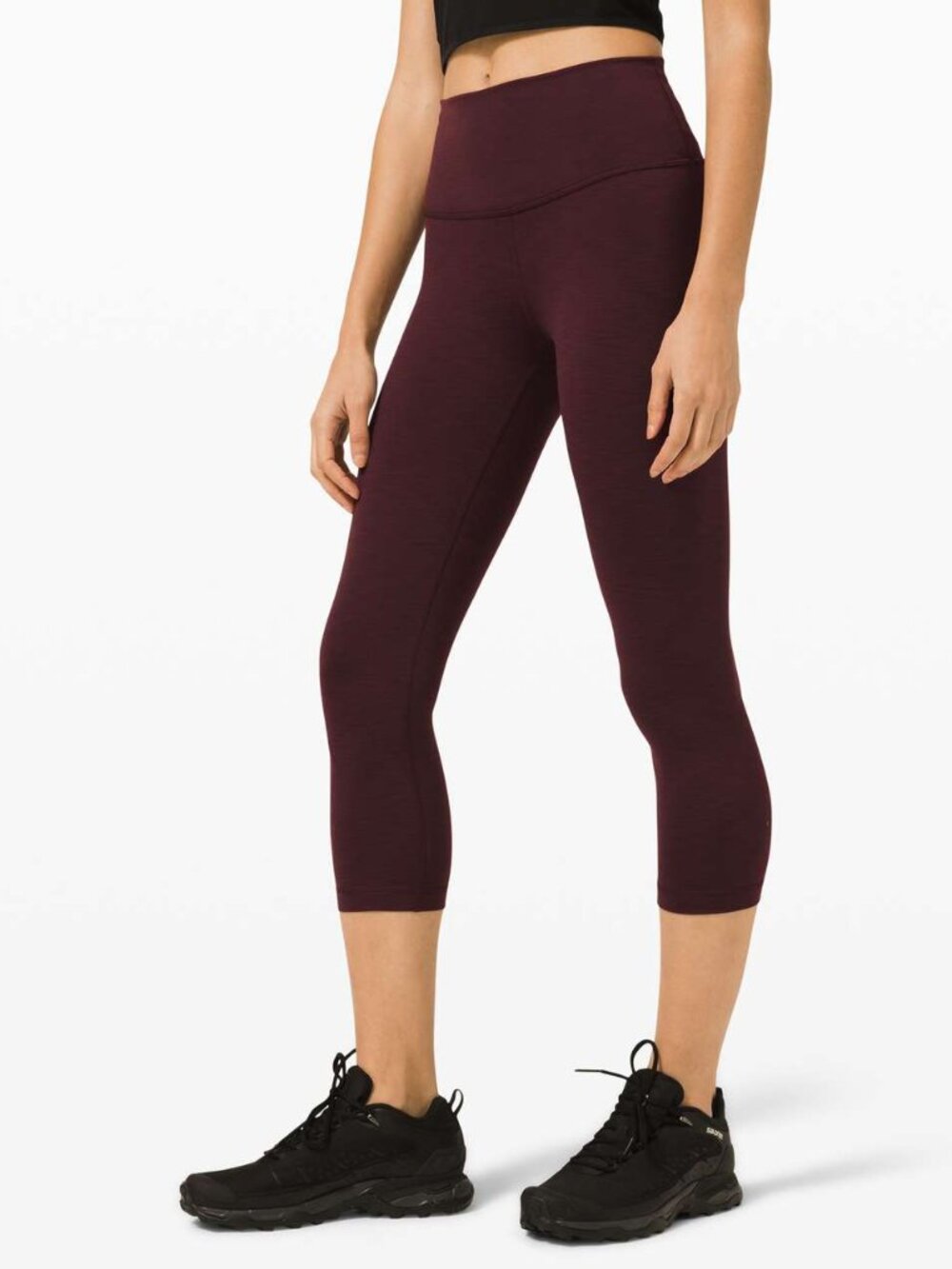 Lululemon Women’s Wunder Train High-Rise Crop Legging -  Heathered Cassis